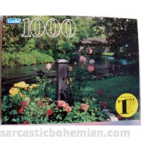 Old Oaken Pump Waupaca County Wisconsin Covered Bridge and Stream 1000 Piece Puzzle by Guild by Unknown by Unknown  B01LW889TL
